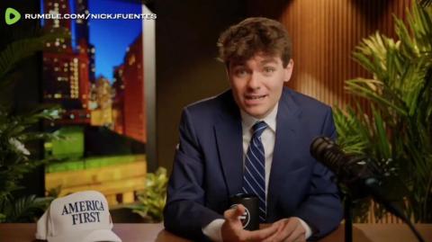 Nick Fuentes: "If you want your country back, a country that doesn't stink like weed, graffiti..."