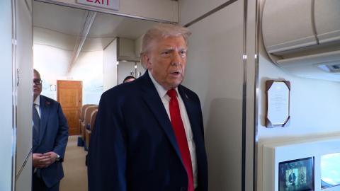 President Trump Gaggles with Press on Air Force One En Route Chippewa Falls, WI, Jun. 5, 2026