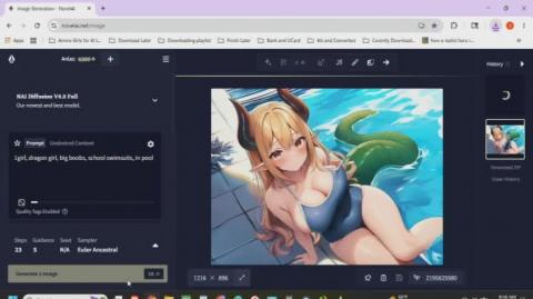 My AI Harem Pics of the Day Episode 309 Dragons In School Swimsuits