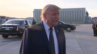 President Trump Gaggles with Press Upon Arrival in Paris, France, Jun. 17, 2026