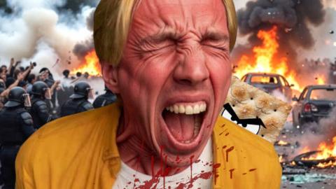 Big Talk ANTIFA Tard Cries After Being Hit With Rubber Bullet From ICE