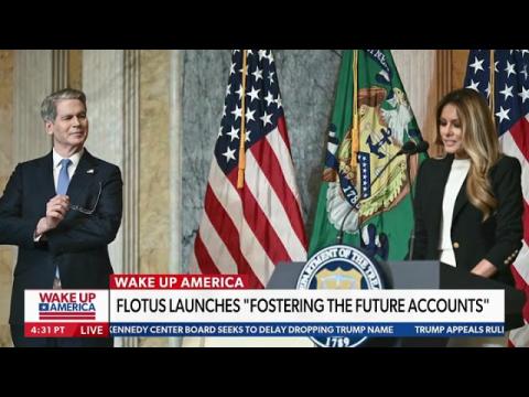First Lady Melania Trump Launches "Fostering the Future Accounts" - NEWSMAX