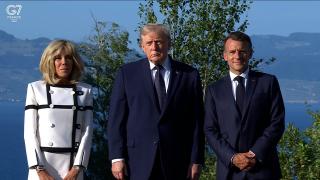 President Trump Participates in an Official Greeting with G7 Leaders