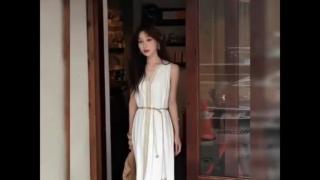 Chic Sleeveless A-Line Maxi Dress with Elegant Gold Trim