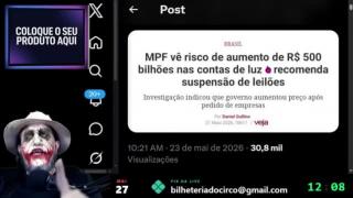 MPF VÊ RISCO DE R$ 500 BI NA SUA CONTA DE LUZ (Laudelino RJ)