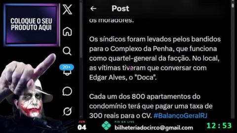 COMANDO VERMELHO TOMA CONDOMÍNIOS NA PAVUNA E COBRA TAXA DOS MORADORES