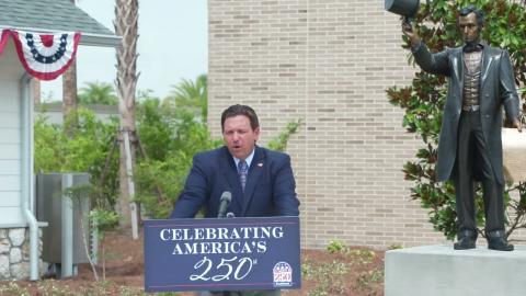 Governor DeSantis Unveils Statue of Abraham Lincoln in The Villages