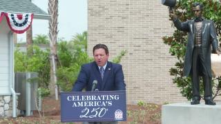 Governor DeSantis Unveils Statue of Abraham Lincoln in The Villages