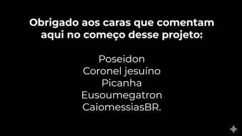 Especial de domingo e agradecimento aos caras que comentaram