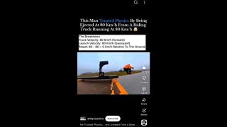 Man EJECTED at 80kmh from a truck travelling at 80kmh