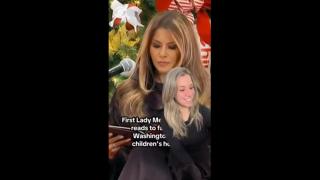 Pathetic Prostitute Melania Trump reads a Santa story with a very bad accent