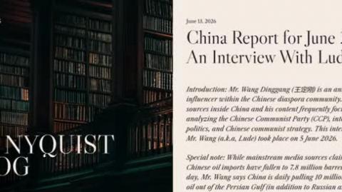 China Report for June 2026: An Interview With Lude – Jeffrey Nyquist - June 13, 2026