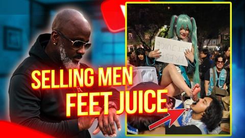 Cosplay Anime Girls Sold FEET JUICE To Her Deranged Fans At Convention