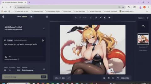 My AI Harem Pics of the Day Episode 313 Dragon Bunnygirls