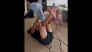 This kids will never forget this day with dad