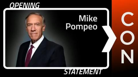 Mike Pompeo: "The sad fact of life is that monsters are all around us, the question is do we confront them?"