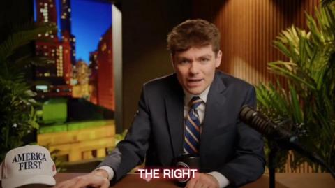 Nick Fuentes: "The Democratic Party is a very Jewish institution and very pro Israel historically.."
