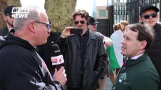 Justin Barrett to Ezra Levant - Paraphrasing a bit - "Fuck Off JEW".