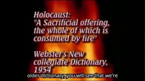 How JEW Cultists came up with the word "Holocaust".
