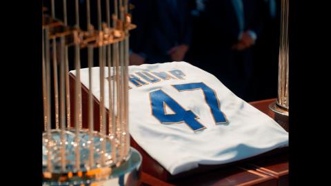 Back-to-Back World Series Champions, the LA Dodgers, at the White House: Postcard Edition