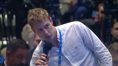 Danish reporter calls out weak NATO Secretary General Mark Rutte for sucking off Trump
