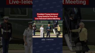 President Trump Arrives at Camp David For a Cabinet Meeting