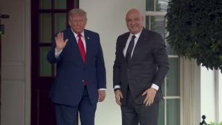 President Trump Greets the President of the Republic of Lebanon