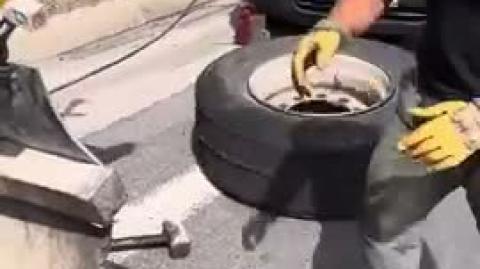 Women are just too fucked to change tyres