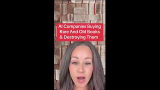 JEW Owned AI Companies buying Rare and Old Books and Destroying Them