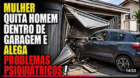MULHER QUITA HOMEM DENTRO DA GARAGEM E DIZ QUE ESTÁ SOB TRATAMENTO PSIQUIÁTRICO! FORAS DE CONTROLE!