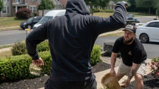 Two Porch Pirates Battle Over a Package