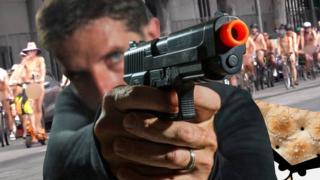 Man Arrested For Shooting Naked Bike Riders with a BB Gun