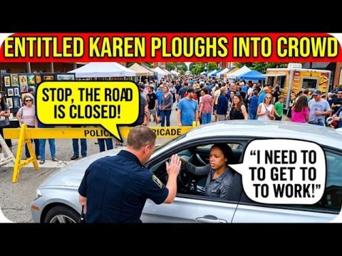 Entitled Karen Runs Down Cop | Gets Probation, LOL!