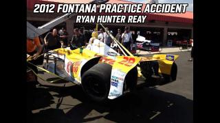 2012 Indycar Fontana testing crash - Ryan Hunter Reay