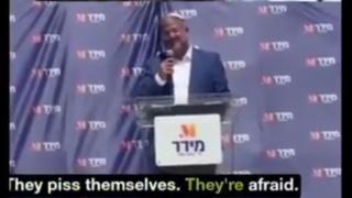 fat slob eastern european kike brags about torturing Palestinian prisoners
