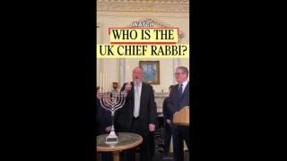Reel of Chief Rabbi of JEW-K whos son is in the IDF killing people of Palestine