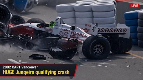 2002 CART Vancouver - MASSIVE Junqueira qualifying accident !!