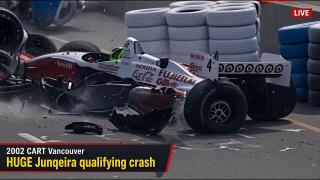 2002 CART Vancouver - MASSIVE Junqueira qualifying accident !!
