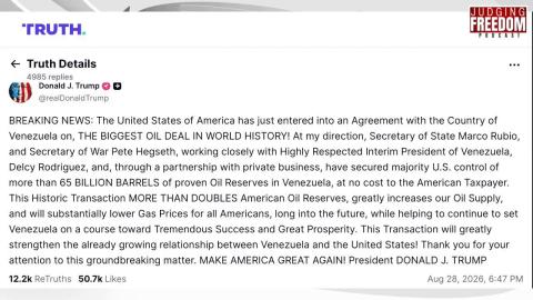 Larry Johnson  :  How Trump Steals Venezuelan Oil