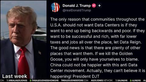 VIDEO: Trump Attacks Data Center Critics As “Backwards & Poor!”