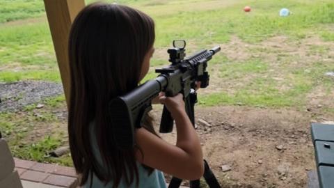 Lefties Mad Kid Trains With Guns