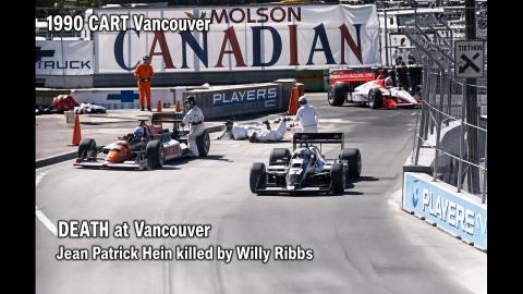 1990 CART Vancouver /Course worker Jean Patrick Hein is killed on track by Willy T. Ribbs.