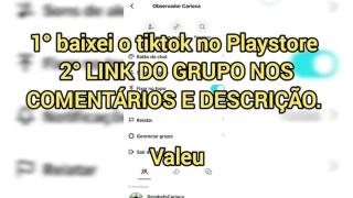 Estamos no tiktok e convite para o nosso grupo
