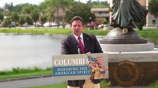 Governor DeSantis Unveils Lady Columbia Statue and Awards Infrastructure Funding in Lake City
