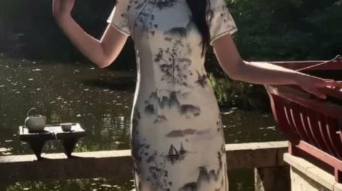 New Chinese Style Spring Summer Qipao Dress with Elegant Traditional-Inspired Design