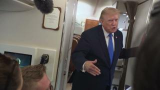 President Trump Gaggles with Press on Air Force One En Route Joint Base Andrews, Aug. 2, 2026