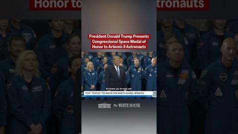 President Trump presents the Congressional Space Medal of Honor to the Artemis II Astronauts!