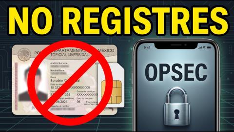 El registro celular NO te protege. Usa OPSEC para estar seguro