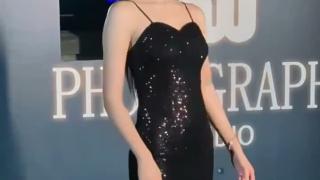 Luxury Black Sequin Evening Gown with Elegant Spaghetti Straps and Glamorous Silhouette