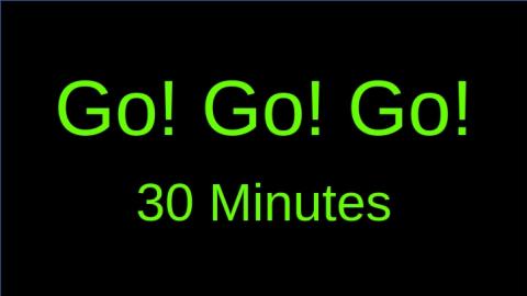 30 Min Go - 30 Min Stop - Pomodoro Timer Visual with Audio and Alarm - 160 x 120 - Tiny